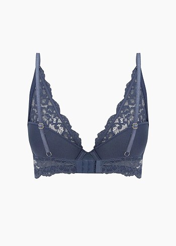 LCW DREAM Indigo Balenli Dolgusuz Dantelli Tişört Sütyen - Görsel 2