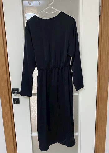 Siyah Midi Kadın Uzun Kollu Elbise - Görsel 2