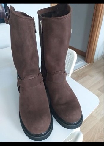 Kahverengi Deri Tokalı Biker Erkek Bot - Görsel 2