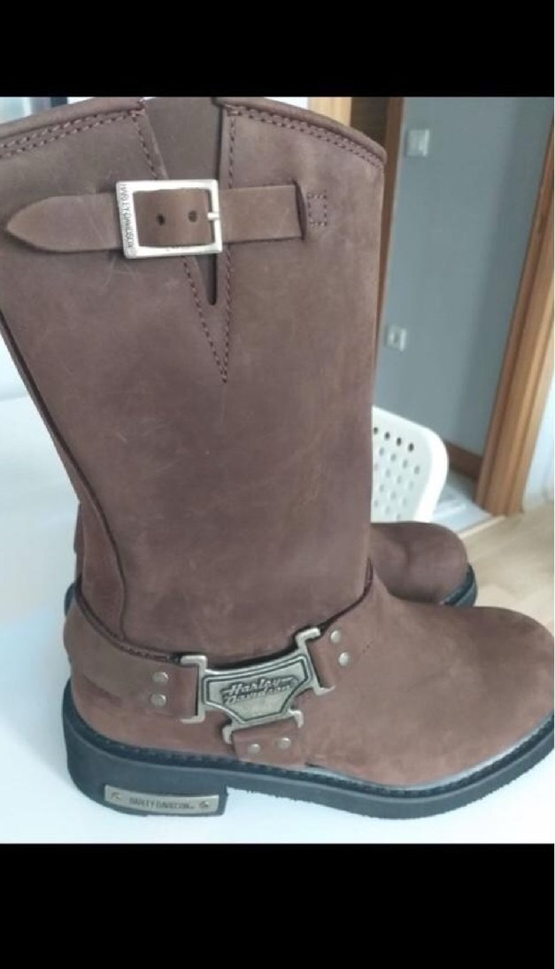 Kahverengi Deri Tokalı Biker Erkek Bot - Görsel 4