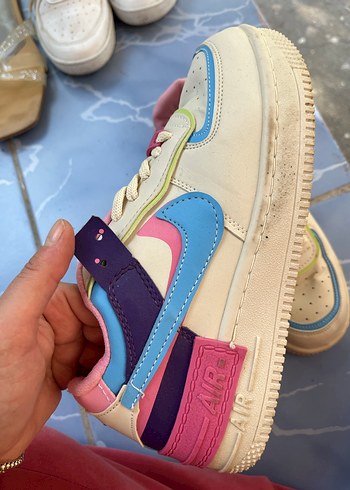 Renkli Bağcıklı ve Cırtlı Kadın Spor Ayakkabı - Görsel 2