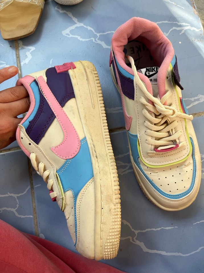 Renkli Bağcıklı ve Cırtlı Kadın Spor Ayakkabı - Görsel 3