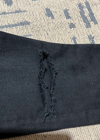 Düz Siyah Kadın Denim Pantolon - Görsel 4