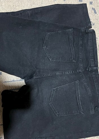 Düz Siyah Kadın Denim Pantolon - Görsel 6