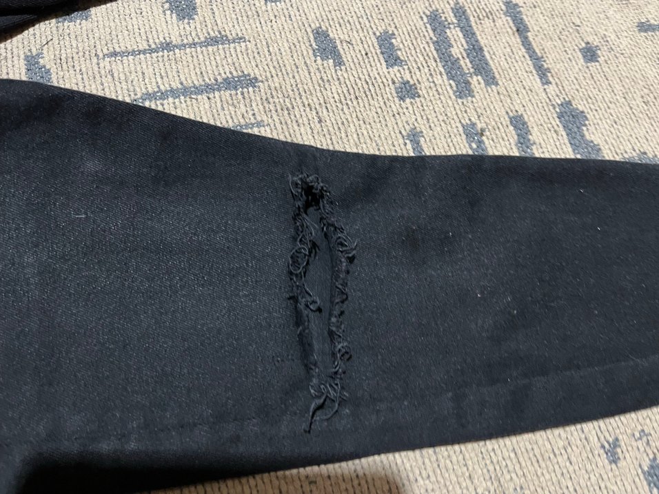 Düz Siyah Kadın Denim Pantolon - Görsel 4