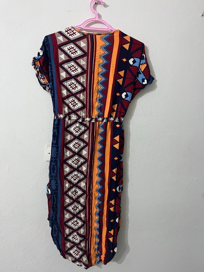 Bohem Çok Renkli Uzun Kimono - Görsel 4