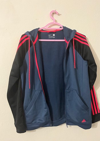 Kadın Mavi Fermuarlı Spor Ceket Adidas - Görsel 8