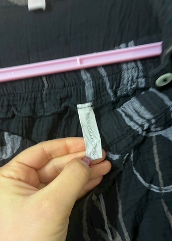 Drapeli Siyah Bağlama Desenli Hamile Bluzu - Görsel 4