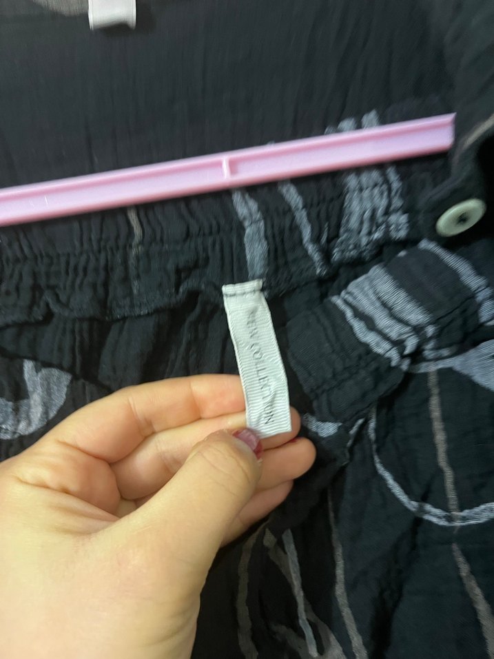 Drapeli Siyah Bağlama Desenli Hamile Bluzu - Görsel 4