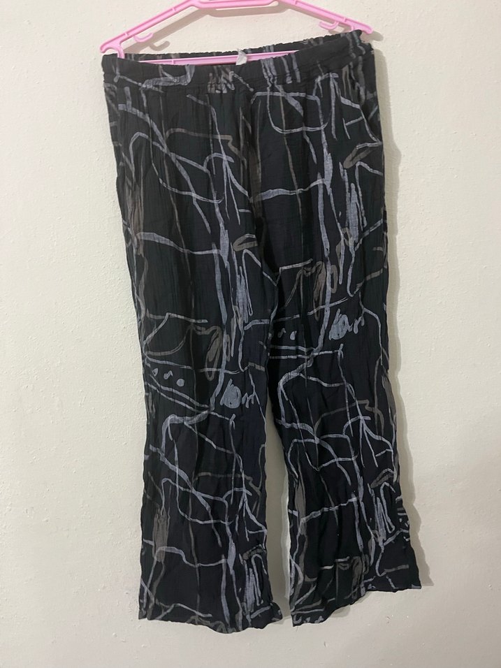 Drapeli Siyah Bağlama Desenli Hamile Bluzu - Görsel 5