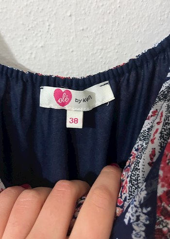 Uzun Bağlama Desenli Bohem Elbise - Görsel 4