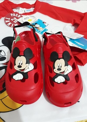 Mickey Mouse Baskılı Erkek Çocuk Mayo Takımı - Görsel 6