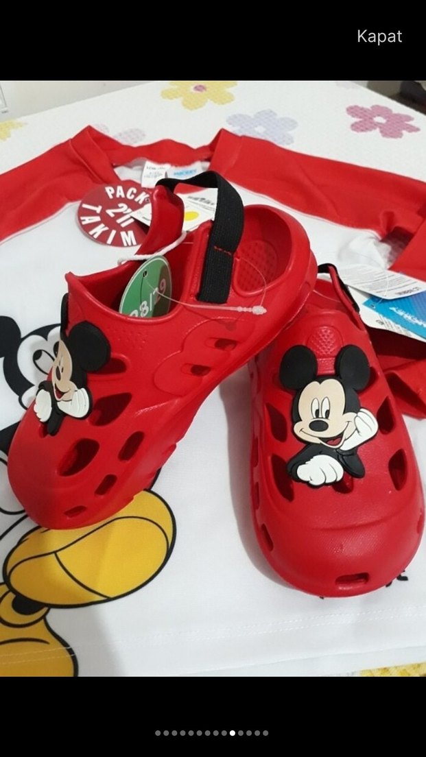 Mickey Mouse Baskılı Erkek Çocuk Mayo Takımı - Görsel 5