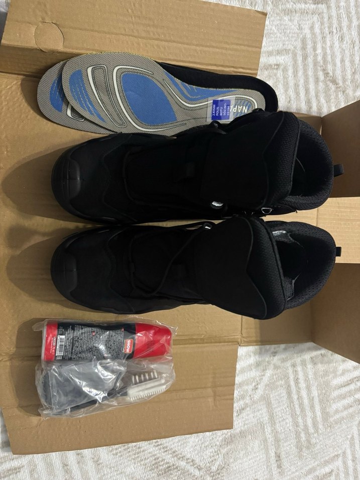 Siyah Erkek Biker Botları Velcro Kapamalı - Görsel 4