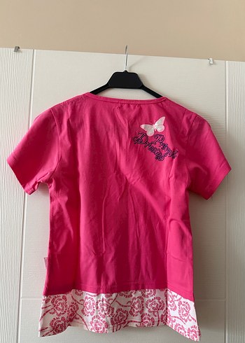 Desenli Pembe çocuk Kısa Kollu Tişört - Görsel 3