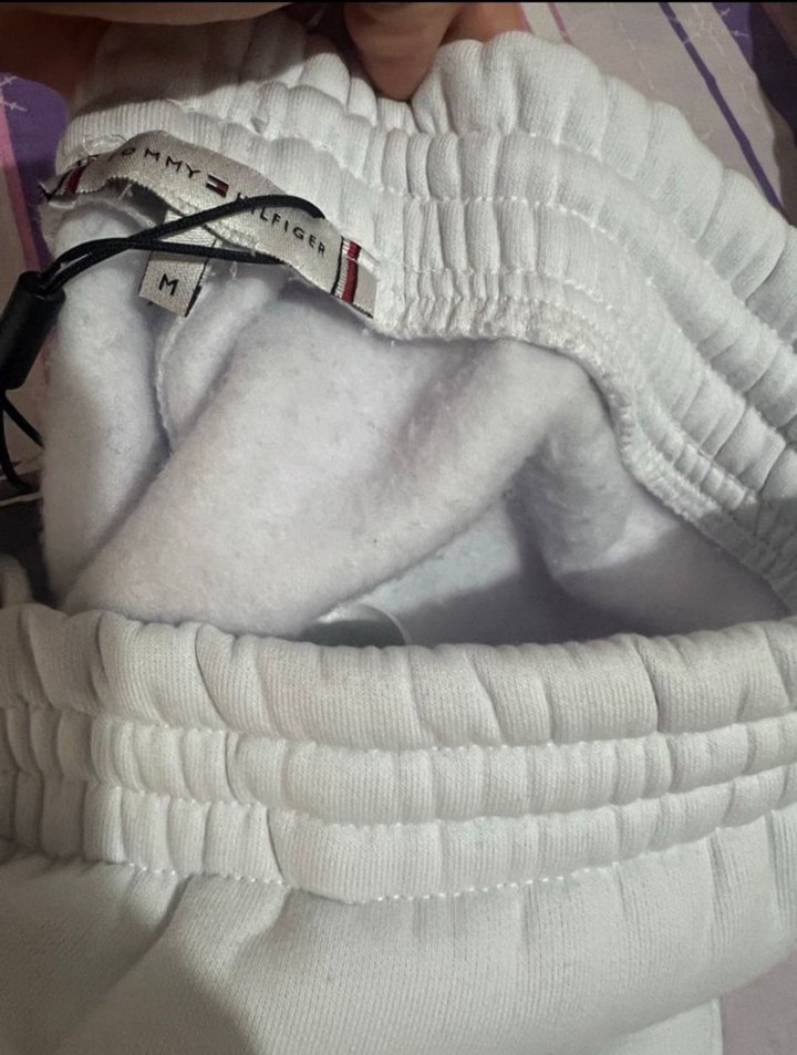 Kadın Beyaz Baskılı Bol Kesim Eşofman Altı - Görsel 3