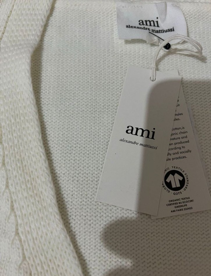 Beyaz Nakışlı V Yaka Örgü Kadın Hırka - Görsel 3