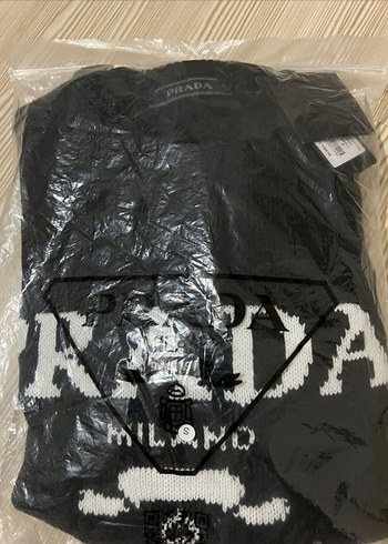 Prada Siyah Erkek Örme Sweatshirt - Görsel 4