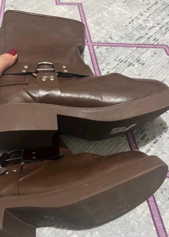 Kahverengi Deri Tokalı Biker Bot Almanyadan alındı - Görsel 2