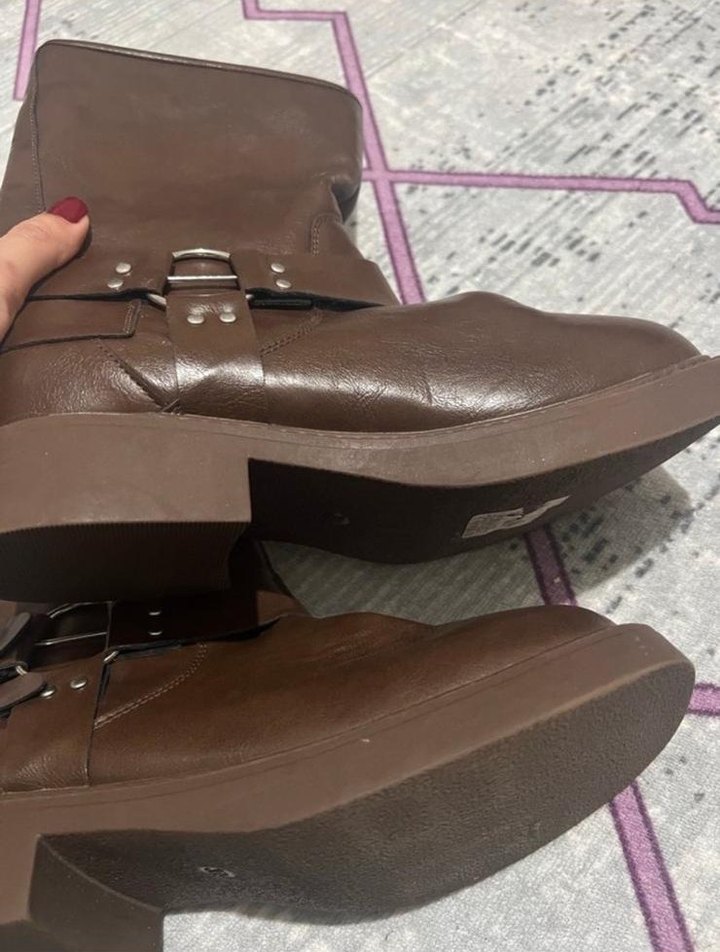 Kahverengi Deri Tokalı Biker Bot Almanyadan alındı - Görsel 2