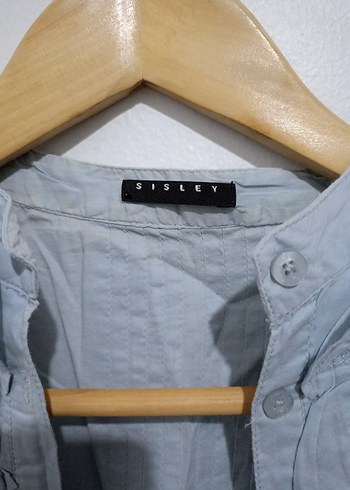 Gri Keten Fırfırlı Kolsuz Bluz - Görsel 2