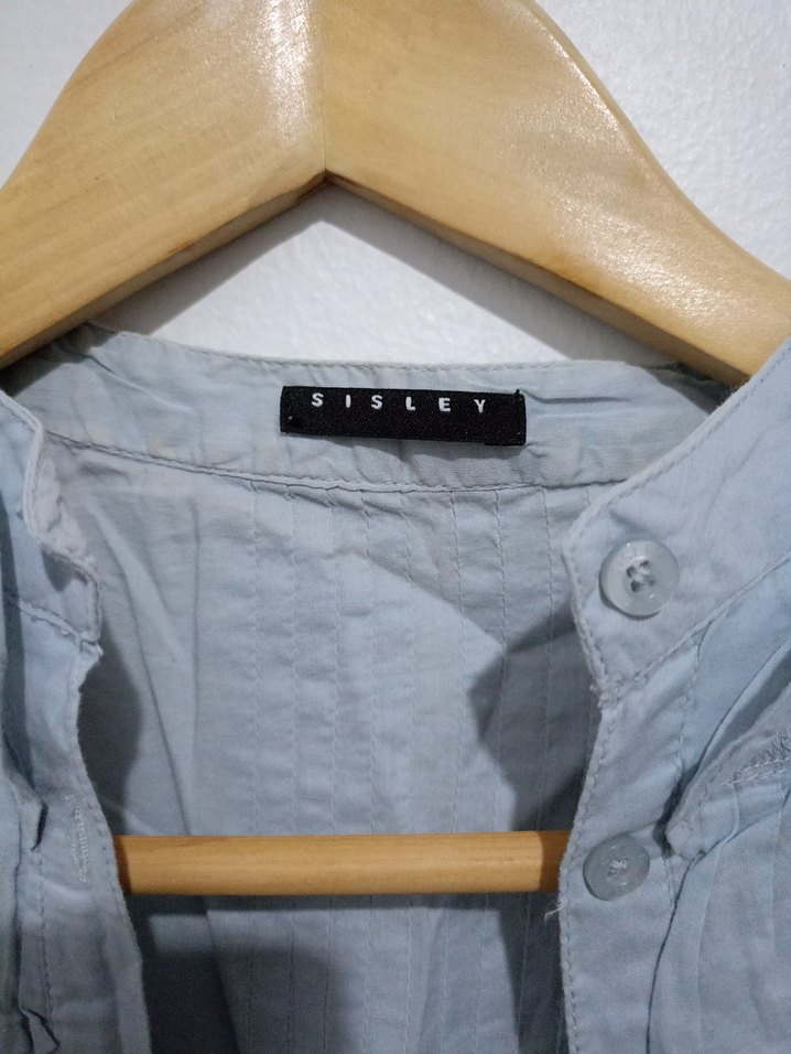 Gri Keten Fırfırlı Kolsuz Bluz - Görsel 2