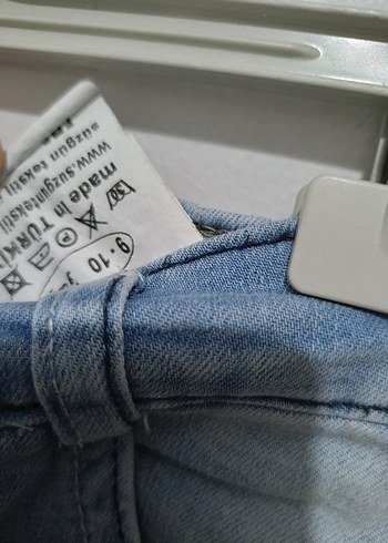 Kızlar için Mavi Denim Baskılı Şort - Görsel 2