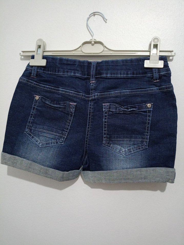 c&a Kemerli Mini Kot Şort - Görsel 3