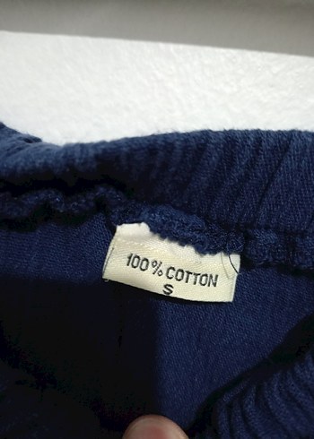 Kadın Lacivert Denim Fırfırlı Straplez Tulum - Görsel 3