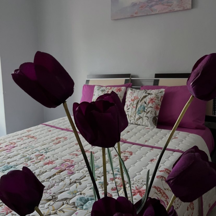 Çiçek Desenli Pembe Yatak Örtüsü - Görsel 3