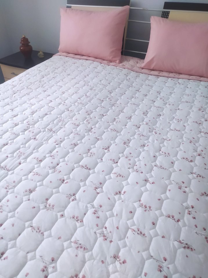 Kapitone pike yastık Battal boy çarşaf set halinde - Görsel 2