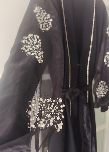 Nakışlı Siyah Uzun Kollu Kadın Elbise - Görsel 2