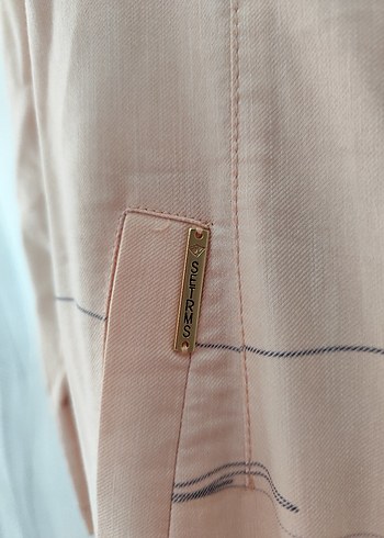 Bej Desenli Uzun Kadın Kaban - Görsel 6