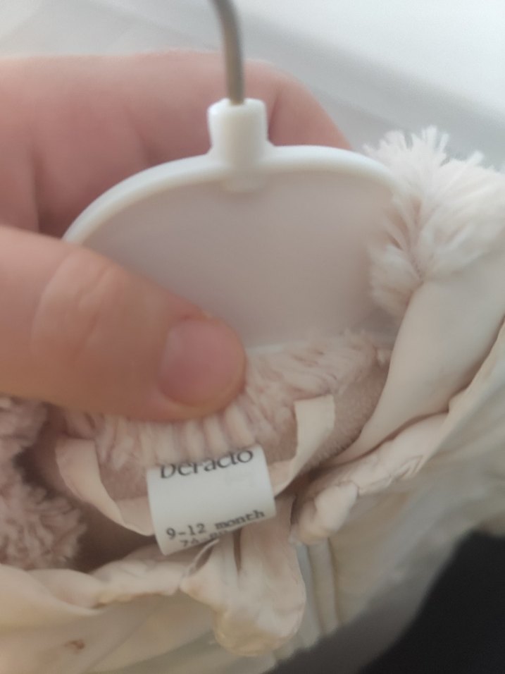 Kız Çocuk Kapüşonlu Beyaz Düğmeli Mont - Görsel 5