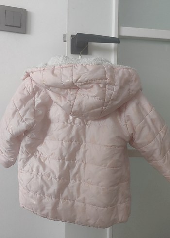 Kız Çocuk Pembe Kürklü Mont - Görsel 3