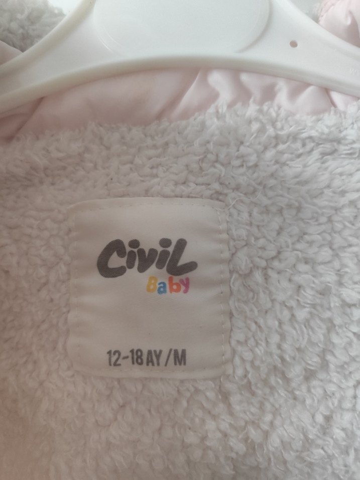 Kız Çocuk Pembe Kürklü Mont - Görsel 5