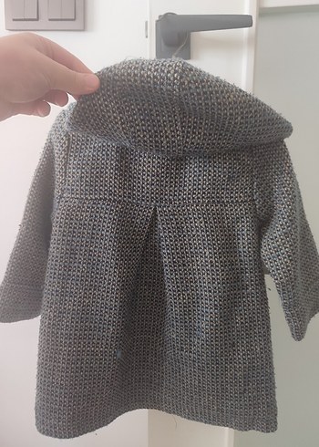 Düğmeli Gri Erkek Çocuk Yün Kaban - Görsel 3