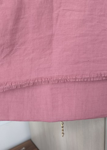 Modakaşmir pamuk şal pembe - Görsel 3