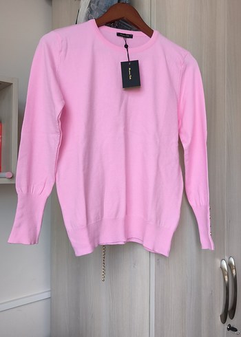 Pembe Pamuk Kadın Kazak - Görsel 3