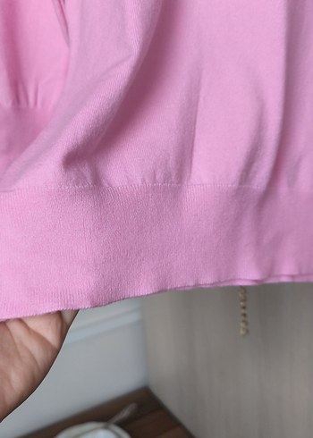 Pembe Pamuk Kadın Kazak - Görsel 4