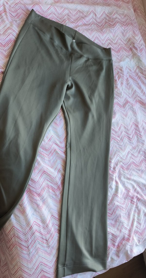 çağla yeşili Hamile Pantolonu, Midi Boy, İspanyol paça - Görsel 3
