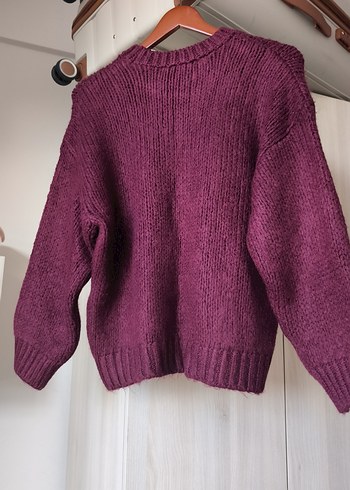 Mor Örgü Kadın Kazak - Görsel 3