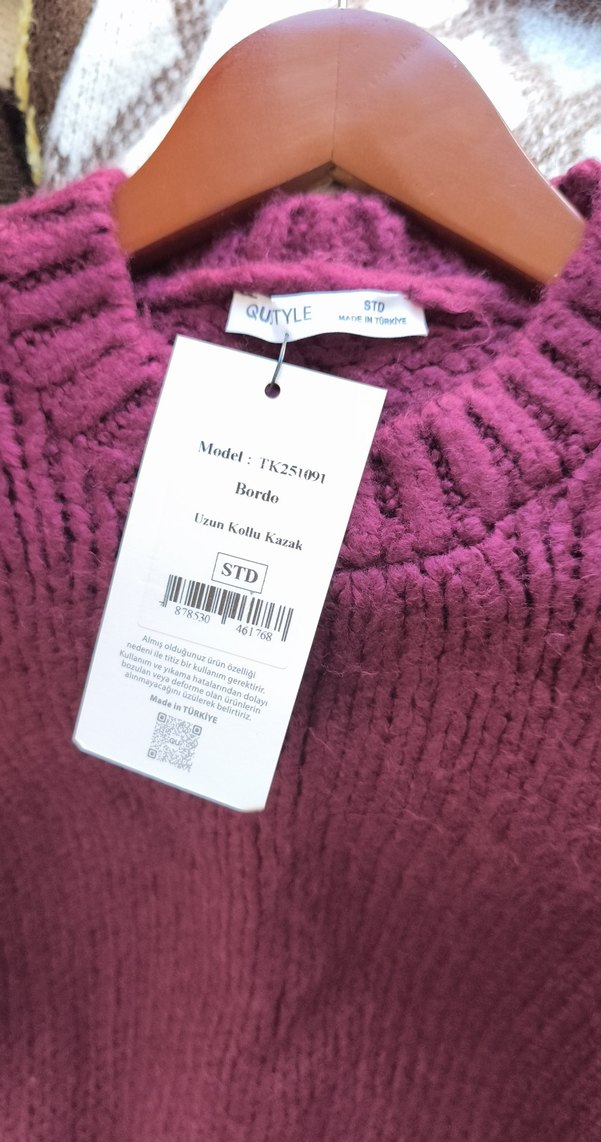 Mor Örgü Kadın Kazak - Görsel 4