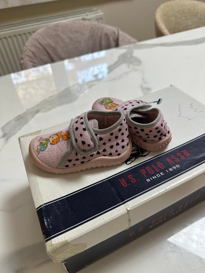 Kız Çocuk Pembe Baskılı Sıcak Terlik - Görsel 2