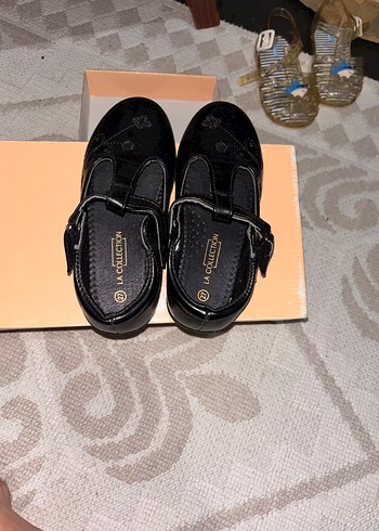 Tokalı Siyah Nakışlı Kız Babet Ayakkabı - Görsel 6