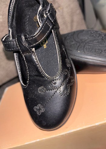 Tokalı Siyah Nakışlı Kız Babet Ayakkabı - Görsel 3