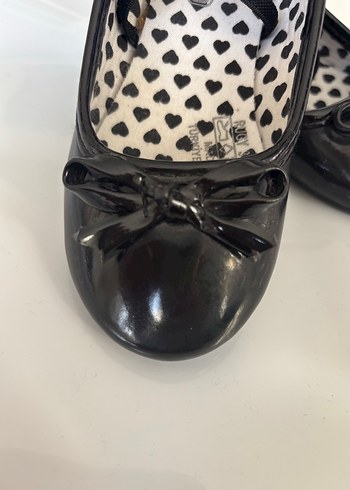 Kız Çocuk Siyah Fiyonk Detaylı Babet - Görsel 5