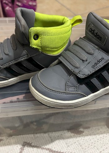 Gri Adidas Erkek Çocuk Spor Ayakkabı Velcro - Görsel 2