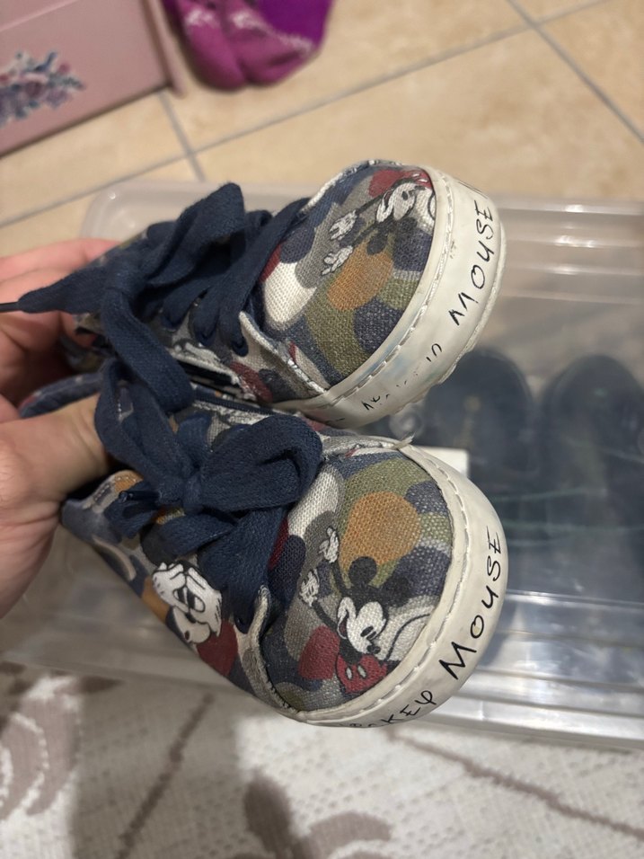 Çocuk Mickey Mouse Baskılı Spor Ayakkabı - Görsel 2