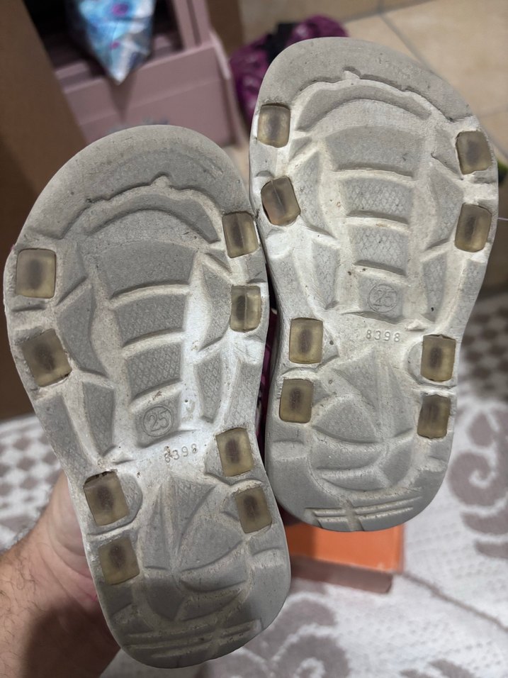 Çok Renkli Kız Çocuk Cırt Cırtlı Sandalet - Görsel 2